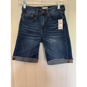 Sky And Sparrow Cuffed Denim Shorts Size 1 NWT